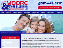 Tablet Screenshot of mooremoreplumbing.com